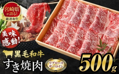 ＜牛乃屋厳選!黒毛和牛すき焼き肉～リブロース・サーロイン～500g＞※入金確認後、翌々月末までに順次出荷します。 黒毛和牛 牛肉 すき焼き用 639538 - 宮崎県高鍋町