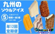 【定期便】 (12ヶ月連続お届け)竹下製菓人気アイス10本