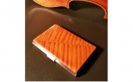 イタリア・クレモナで修行したバイオリン職人が作る二枚板継ぎ名刺ケース＜ダークゴールド＞【1382037】