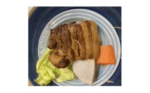 店内加工　人気の柔らか豚肉角煮4個入り【1382114】