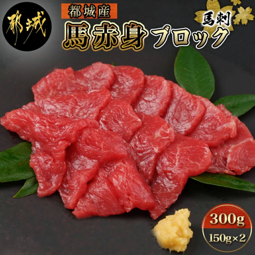 都城産馬赤身ブロック300g_AO-0102 641189 - 宮崎県都城市