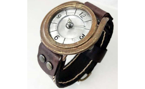 HR24の手作り時計　A（男女兼用）こげ茶 ファッション小物 雑貨 日用品  64220 - 広島県安芸高田市