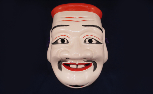 備中神楽面桐一刀彫 大国主の命 伯泉作 民芸品 工芸品  64786 - 岡山県高梁市