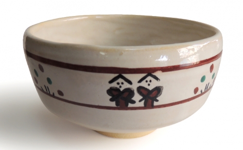 奈良絵抹茶茶碗 6504 - 奈良県大和郡山市