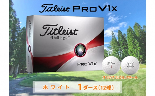 ゴルフボール タイトリスト 1ダース プロV1X ホワイト ゴルフ用品 スポーツ用品 池田町 オリジナルモデル