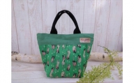 畳へり デイリーバッグ(ネコ:緑) / 畳へり 伝統 織物 カバン バッグ