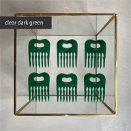アクリル製 ヘアコーム clear dark green（クリアダークグリーン） ヘアアクセサリー eME　tayu