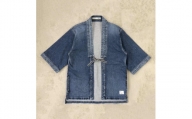 CK66【岡山デニム】“DENTO BLUE”  着物ジャケット  [半袖] ／ サイズ小