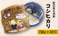 E1-31新潟県長岡産コシヒカリ【玄米】パックご飯 150g×40個