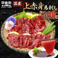 国産★上赤身馬刺し300g[熊本と畜] - 肉 お肉 馬刺し 馬肉 赤身 おかず おつまみ あっさり 冷凍 ブロック 国産 国内産 醤油付き 熊本県 甲佐町[価格変更]ZB