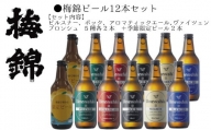 梅錦 ビール12本詰め合わせ（定番ビール5種と季節の限定ビール1種）