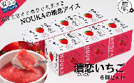 30-06 甘み際立つ濃厚風味のご褒美アイス NOUKAの濃恋いちご 6個セット