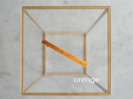 アクリル製ロングバレッタ orange（オレンジ） eME long baretta 髪留め ヘアクリップ ヘアアクセサリー
