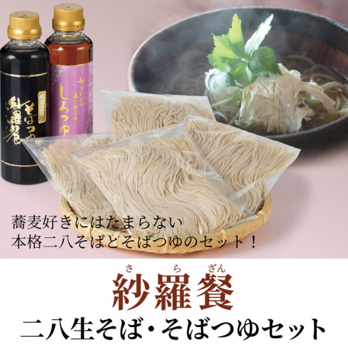 紗羅餐二八生そば・そばつゆセット　H010-013 66880 - 愛知県碧南市