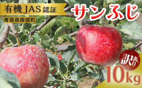 《訳あり》 有機JAS認証 サンふじ りんご 約10kg 【和楽堂りんご養生農苑】 青森りんご リンゴ 林檎  アップル 青森県 南部町 果物 くだもの フルーツ オーガニック 家庭用 F21U-288