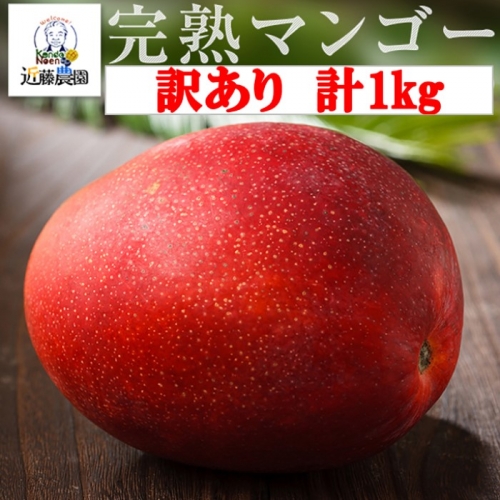 A-635 【季節限定】【訳アリ】ご家庭用徳用完熟マンゴー 1kg(2~4個) (M-3) 7月下旬以降発送 670457 - 鹿児島県薩摩川内市