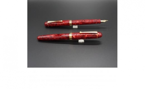 「大西製作所」本格手作り 万年筆 大 F1600 (赤) ペン先 Ｍサイズ AJ-54