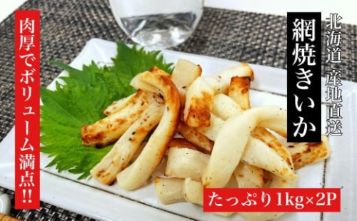 【道水の焼きイカ】網焼きいか1kg×2袋 北海道 産地直送 ふるさと納税 人気 おすすめ ランキング 焼きいか いか イカ 網焼きいか 肉厚赤いか 赤いか 味付き焼きいか 北海道 北斗市 送料無料 HOKD021