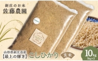 【最上の輝き】コシヒカリ 玄米 5kg×2袋 米 お米 おこめ 山形県 新庄市 F3S-1650