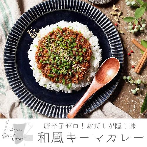 【0124206a】唐辛子ゼロ！おだしが隠し味の和風キーマカレー(120g×4パック・真空パック) レトルト 小分け 個包装 おかず【Food＆SpiceSoerwCoco】 673821 - 鹿児島県東串良町