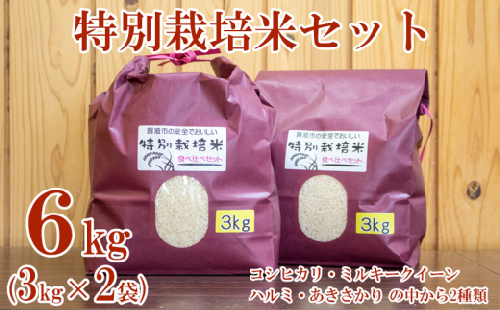 令和4年産 特別栽培米 食べ比べ セット 計6kg 675426 - 徳島県阿波市