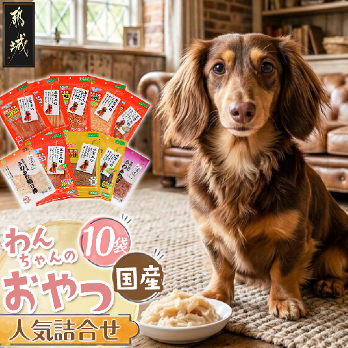 わんちゃんのおやつ★人気詰合せ10袋セット〔AA-G704〕 675779 - 宮崎県都城市
