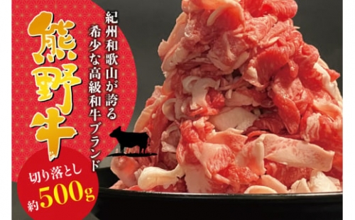 希少和牛 熊野牛 切落し 約500g ＜冷蔵＞ すき焼き しゃぶしゃぶ 牛肉