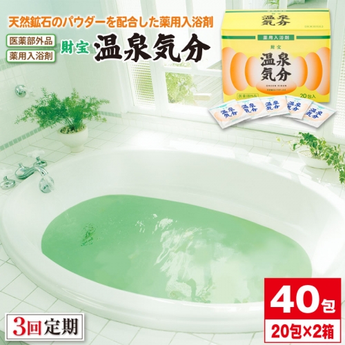 A1-22407／【3回定期】薬用入浴剤 温泉気分 40包 自宅で温泉気分！