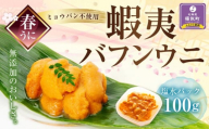 【春うに】 蝦夷バフンウニ 塩水パック 100g×1P【2025年4月頃より発送】