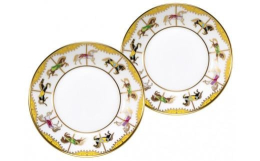 【ふるさと納税】10cmミニディッシュペアセット（うまくゆく）〈大倉陶園〉