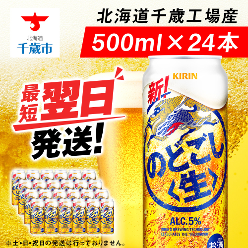 キリンのどごし＜生＞ ＜北海道千歳工場産＞500ml（24本）  68936 - 北海道千歳市