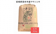 [定期便/全6回]宮城県登米市産ササニシキ玄米30kg
