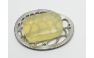 自然をモチーフとしたステンレス鋳物石鹸置き「水面soap dish」_F034