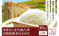 令和5年産 あきたこまち「仙人米」白米 10kg 自然乾燥米 はさがけ 秋田県東成瀬村産