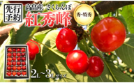 [2025年先行予約]贈答用 山形県 高畠町産 さくらんぼ 紅秀峰 24粒 秀〜特秀 2L〜3L 箱入 並び詰め 2025年6月下旬から順次発送 初夏 果物 くだもの フルーツ サクランボ べにしゅうほう 化粧箱 贈答 ギフト 産地直送 農家直送 数量限定 F20B-813