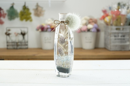 魅惑の癒し空間 ミンクファー入りハーバリウム Mボトル 69514 - 和歌山県御坊市