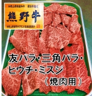 和歌山県産特産高級和牛「熊野牛」焼き肉用セット500ｇ(自家牧場で育てました)