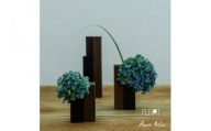 ALART〈アルアート〉　MUKU柱　漆黒　SMLセット 花器　インテリア　立体感を演出する・手染めの金属色と木の組み合わせがモダンな花器　インテリアの演出に