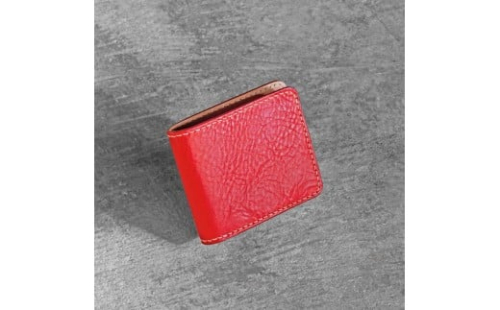 栃木レザー使用｜やわらか本革二つ折り財布｜Half wallet 02C｜レッドminca（全7色） 700374 - 栃木県栃木市