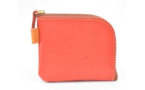 栃木レザー使用｜やわらか本革Lジップミニ財布｜Lzip wallet small 02｜レッド｜minca（全7色） 700380 - 栃木県栃木市