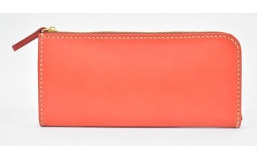 栃木レザー使用｜滑らか本革Lジップ長財布｜Lzip wallet 01｜レッド｜minca（全6色） 700385 - 栃木県栃木市