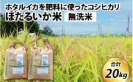 【訳あり】ほたるいか米（無洗米20kg）【通年発送】