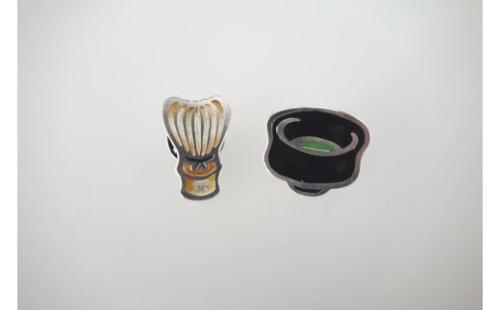 【金工】（黒）ちっちゃせんちっちゃわん ピンズセット  石川 金沢 加賀百万石 加賀 百万石 北陸 北陸復興 北陸支援