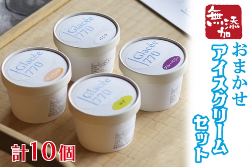 AB002アイスクリーム工房「Glacée770」の素材にこだわった無添加アイスクリームセット 718147 - 栃木県益子町