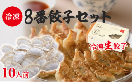 [№5528-0040]8番餃子セット 10人前