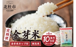 【ふるさと納税】【6ヵ月定期便】 金芽米特別栽培米農林48号2kg×5（10kg）