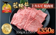 【福井のブランド牛肉】若狭牛 上カルビ 焼肉用 350g×1パック [B-058001]