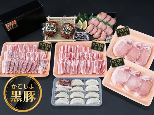 特選黒豚焼肉・トンカツ・焼豚２個セット 721300 - 鹿児島県肝付町