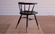 木工yamagen Crescent chair［black］【椅子 無垢 木 チェリー ブラック】