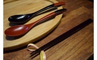 【木製】カレースプーン・ひのき箸セット